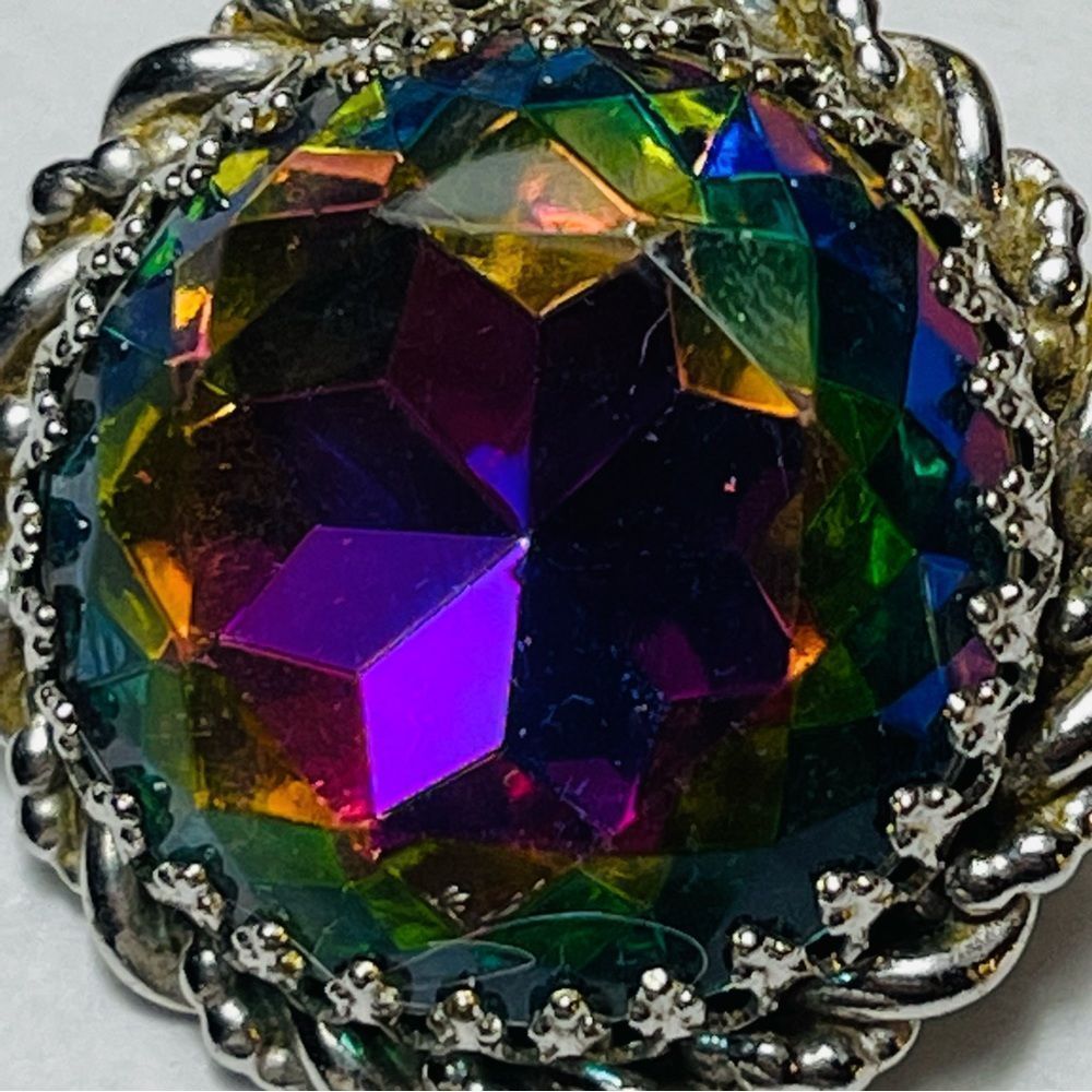 Vintage 1950’s Elsa Schiaparelli Faux Watermelon Tourmaline Clip Earring… - Picture 8 of 17